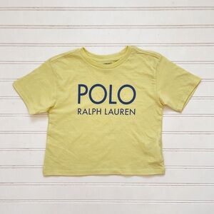 POLO RALPH LAUREN NWOT Butter Yellow Crop Top Short Sleeve Shirt